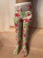 Christmas Tights for 12"  Ruby Red Galleria Siblies dolls
