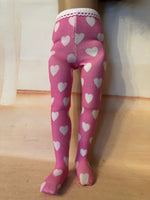 12"  Ruby Red Galleria Siblies dolls  VALENTINE TIGHTS