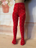 12"  Ruby Red Galleria Siblies dolls  VALENTINE TIGHTS