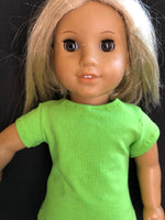 Solid Color Short Sleeve T-shirt for 18" American Girl doll