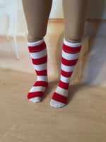 14.5" Ruby Red Galleria Fashion Friends Print Knee Socks