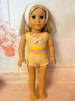 Underwear: sports bra & boy shorts for 18" American Girl doll