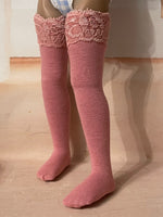 14.5" Ruby Red Galleria Fashion Friends Solid Color Thigh High Socks