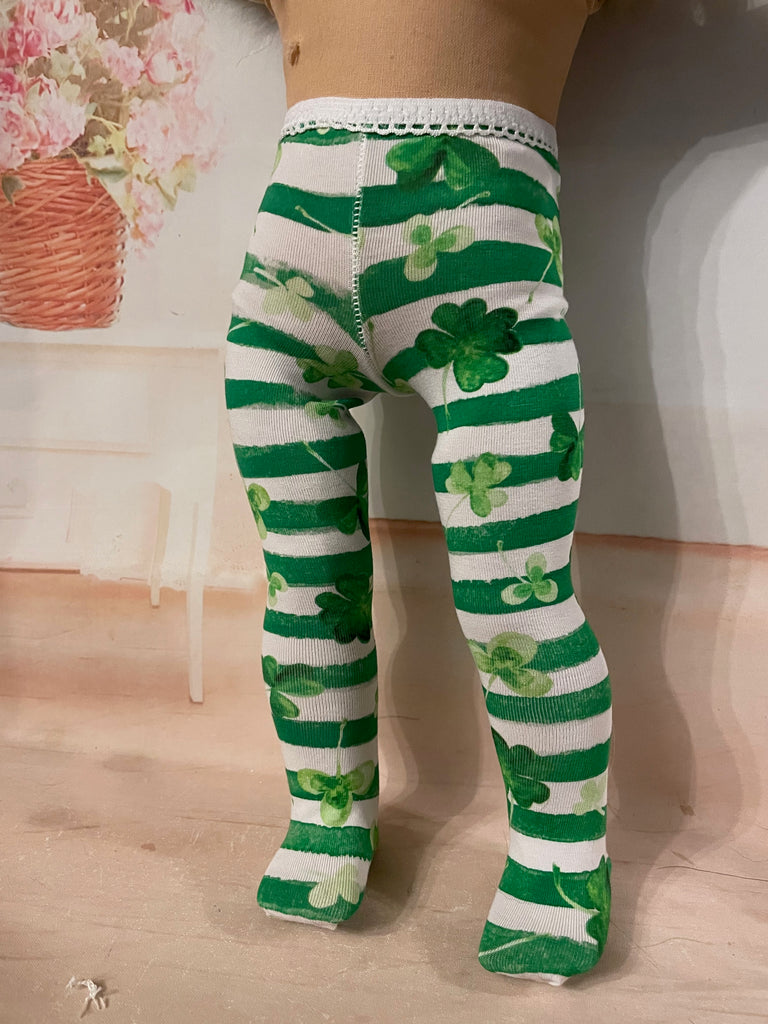St Patrick's Day Tights for 18" American Girl doll