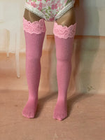 14.5" Ruby Red Galleria Fashion Friends Solid Color Tall Thigh High Socks