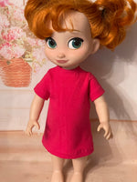 Solid Color Short Sleeve T-shirt Dress for 16" Disney Animator