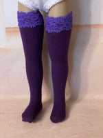 13" Effner Little Darling Solid Color Tall Thigh High Socks