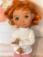 11" Meadowdolls Dumplings Solid Color Long Sleeve T-shirt