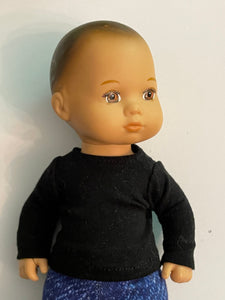 Solid Color Long Sleeve T-shirt for 8" Caring for Baby doll