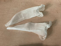 Lace trimmed white ankle socks for 18" American Girl doll