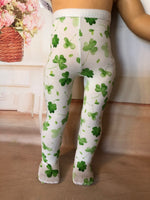 St Patrick's Day Tights for 18" American Girl doll